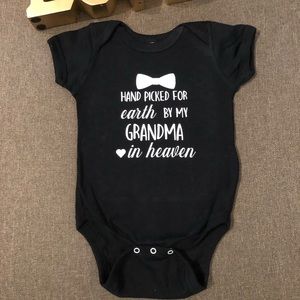 Hand picked for earth baby boy onesie